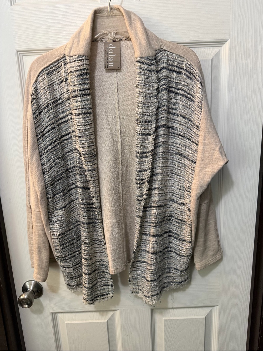 Anthropologie Dolan Left Coast Tweed Knit Open Front Cardigan Jacket Sz S - Picture 2 of 7
